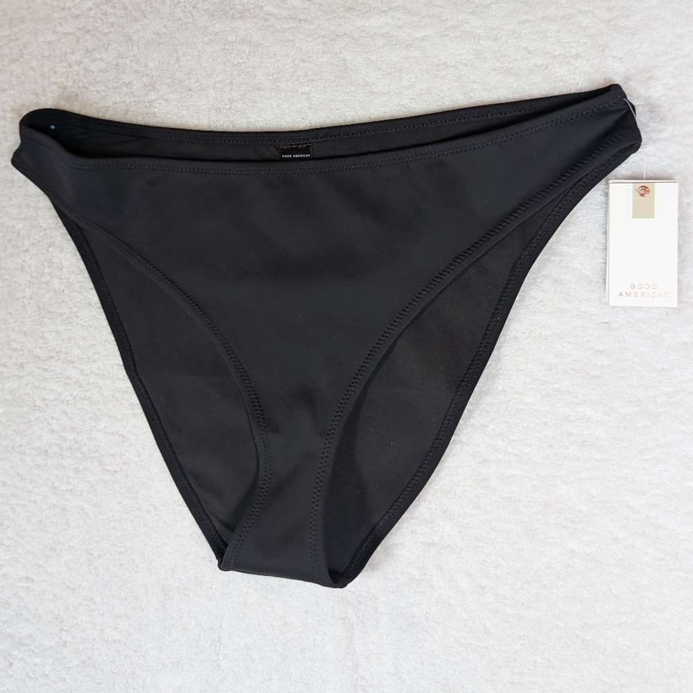 482-Good American 3XL Black Bikini Bottom - Good American